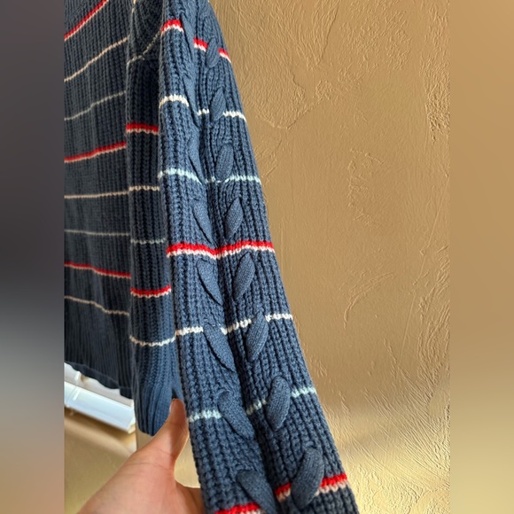 KNIT STRIPPED SWEATER WITH BRAID DESIGN ON ARM SIZE S - Picture 7 of 8